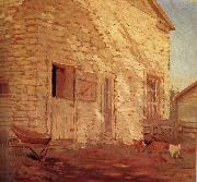 Grant Wood Old Stone and barn Germany oil painting artist